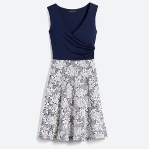 Hailey 23 Navy and White Floral Knit Dress Size XL